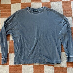 Richer Poorer Charcoal Long Sleeve Tee